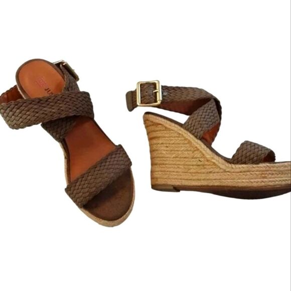 JustFab Sandals Woven Platform Wedge Sisal Braid Ankle Strap Women's Size 7.5 - Picture 5 of 13